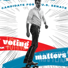 <cite>Cruz Can’t Skate</cite> – Beto O’Rourke U.S. Senate campaign poster