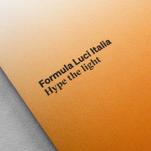 “Hype the light” – Formula Luci Italia booklet