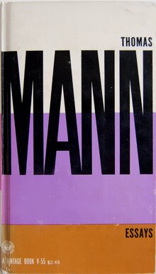 <cite>Thomas Mann Essays</cite>, Vintage Books edition