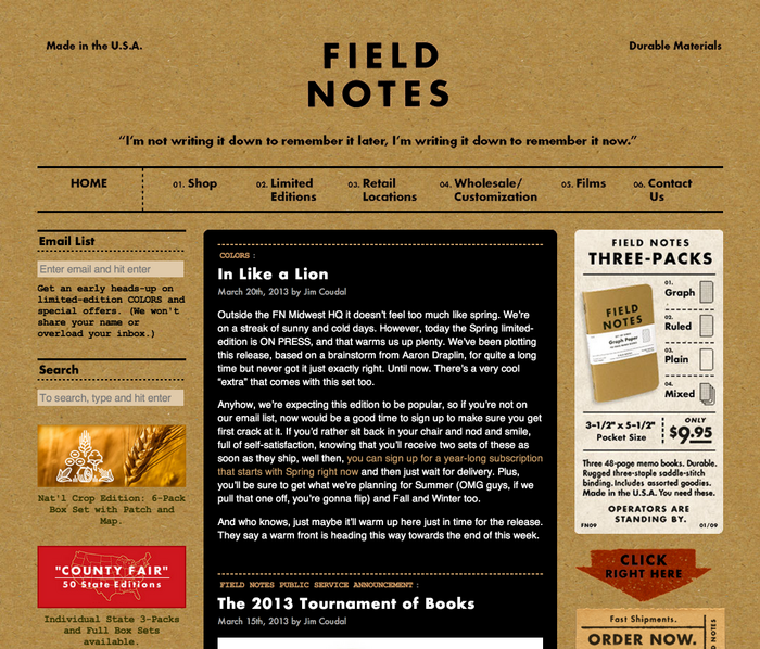 Field Notes 10