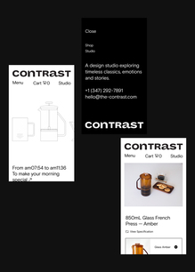 Contrast lifestyle boutique website