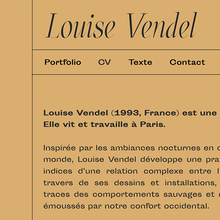 Louise Vendel portfolio website