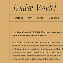 Louise Vendel portfolio website