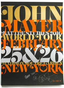 John Mayer Poster: Madison Square Garden, 2010