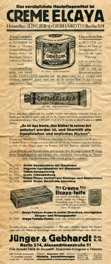 Creme Elcaya ad by Jünger &amp; Gebhardt