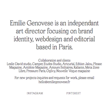 Emilie Génovèse portfolio website