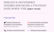 Irene Kuo portfolio website