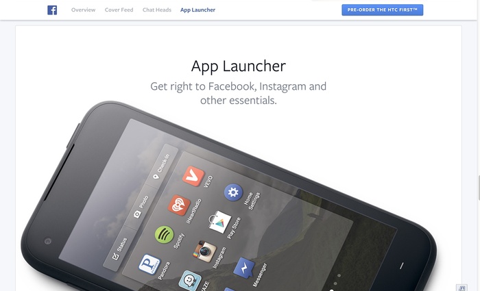Facebook Home: Website & Product 5