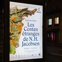 <cite>Les Contes Étranges de Niels Hansen Jacobsen</cite> at Musée Bourdelle exhibition posters and booklet