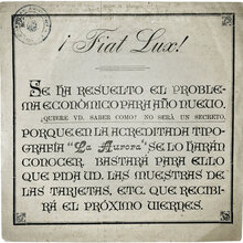 “¡Fiat Lux!” flyer