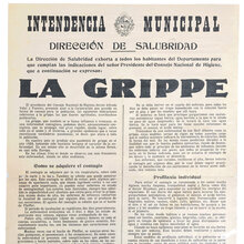 <cite>Intendencia Municipal</cite>, “La Grippe” poster