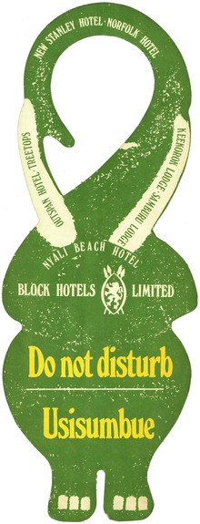 Elephant door hangers, Block Hotels, Kenya