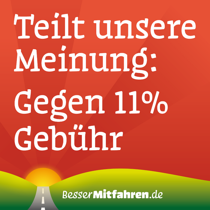 “Share our opinion: No to 11% fees” (Facebook banner)