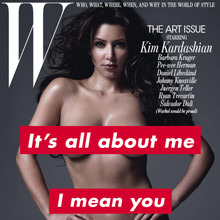 Barbara Kruger & Kim Kardashian on <cite>W</cite>