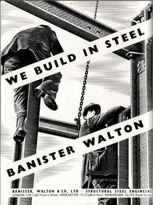 “We build in steel” ads by Banister, Walton &amp; Co. Ltd. (1938–1947)