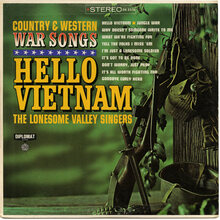 The Lonesome Valley Singers ‎– <cite>Hello Vietnam. Country &amp; Western War Songs</cite> album art
