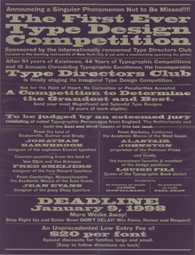 TDC Type Design Competition: Call for Entries (1998)