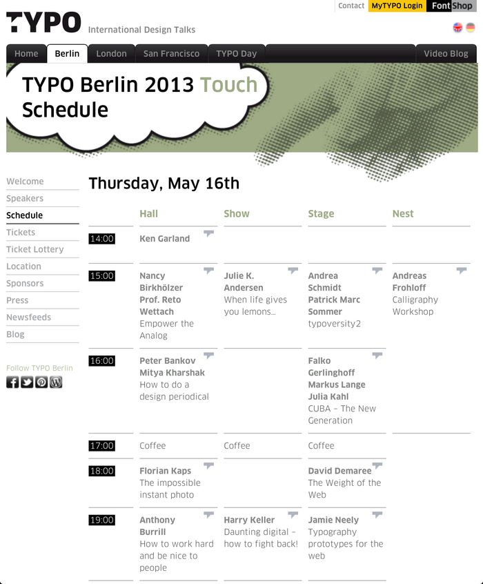 TYPO Berlin 2013 – Touch, Berlin (D), 16–18 May 2013 4