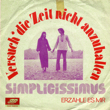 Simplicissimus – “Versuch die Zeit nicht anzuhalten” single cover