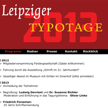 Leipziger Typotage 2013 – <cite>Schrift im 21. Jahrhundert</cite>, Leipzig (D), 27 April 2013