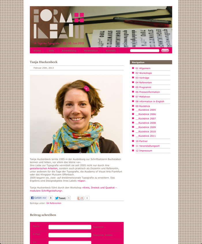 Tage der Typografie – form+inhalt, Lage-Hörste (D), 28–30 June 2013 3