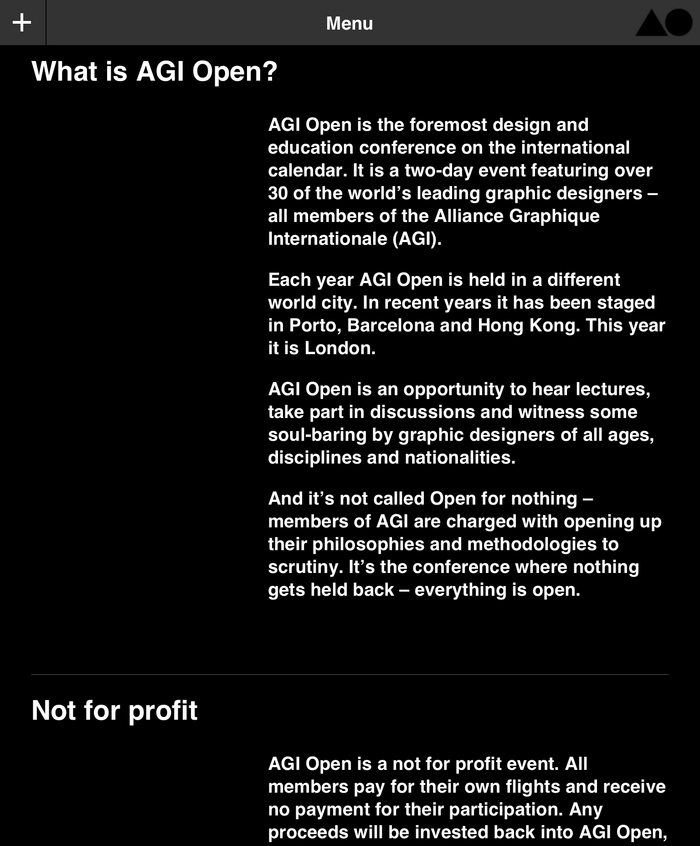 AGI Open, London (UK), 26–27 September 2013 7