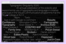 Typographic Singularity 2020