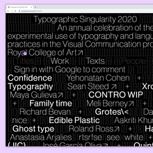 Typographic Singularity 2020