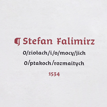 <cite>O ziołach i o mocy jich</cite>, Second Edition Project