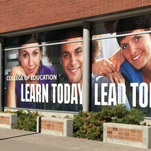 “Learn Today, Lead Tomorrow” University of Utah window graphics