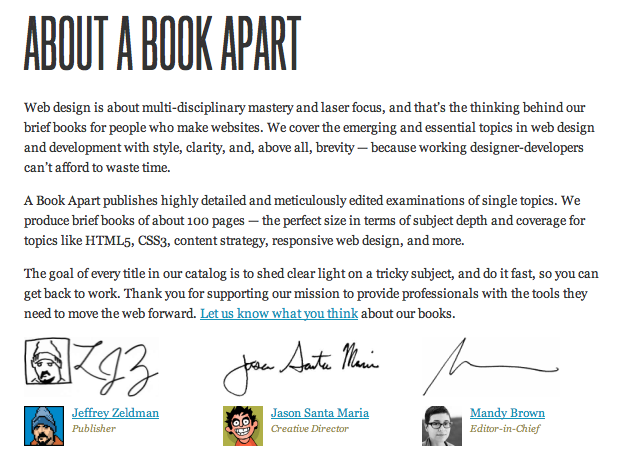 A Book Apart website 2