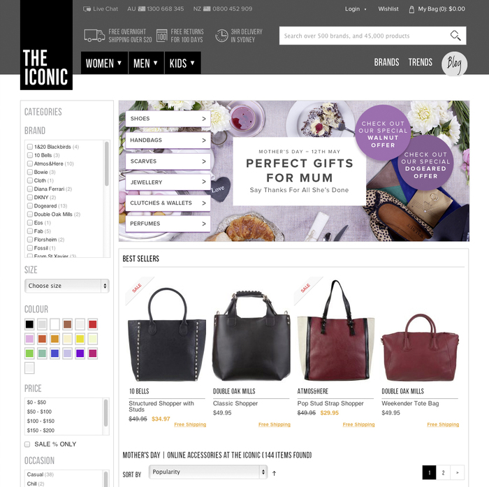 The Iconic website 3