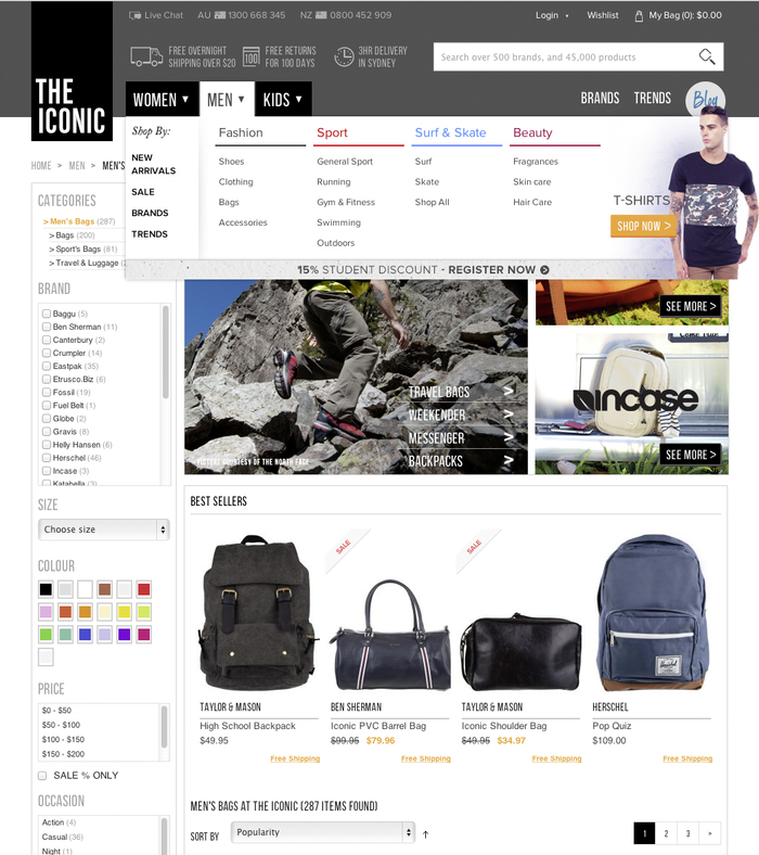 The Iconic website 4