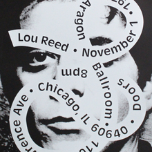 Lou Reed 1974 fictional concert poster