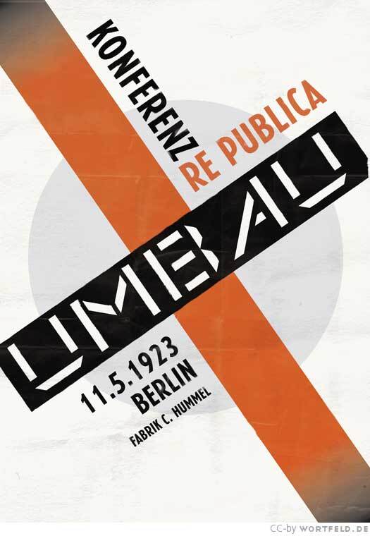 Constructivist typography similar to the works of El Lissitzky or Jan Tschichold, featuring the rarely seen  Stencil.  schmalhalbfett was not available before 1929, but this still feels pretty correct.