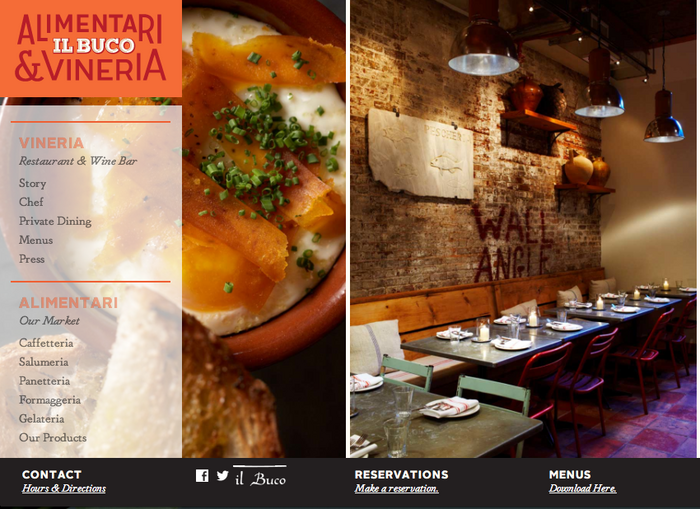 Il Buco Alimentari & Vineria Website 1