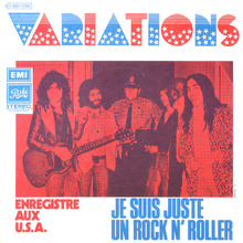 Les Variations – “Je Suis Juste Un Rock N’ Roller” / “The Jam Factory” French single cover