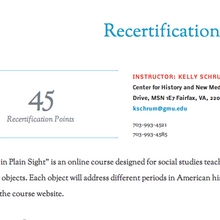 <cite>Hidden in Plain Sight</cite> Online Course Syllabus