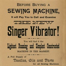 “The New Singer Vibrator!” handbill