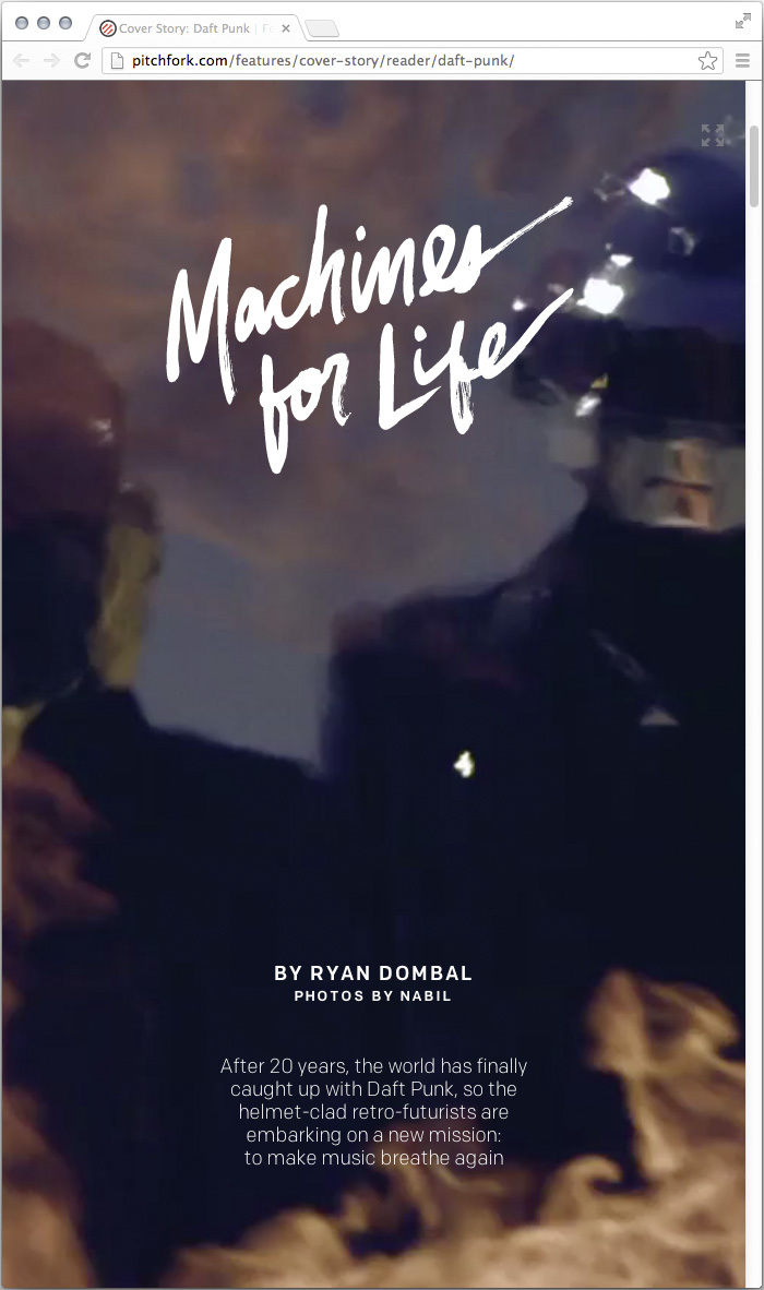 “Machines for Life” Pitchfork cover story 1