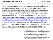 SAPL’s graduate show 2020 website