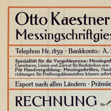 Otto Kaestner GmbH invoice and product catalog