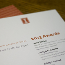 University of Illinois Social and Behavioral Research Council Awards 2013 Program