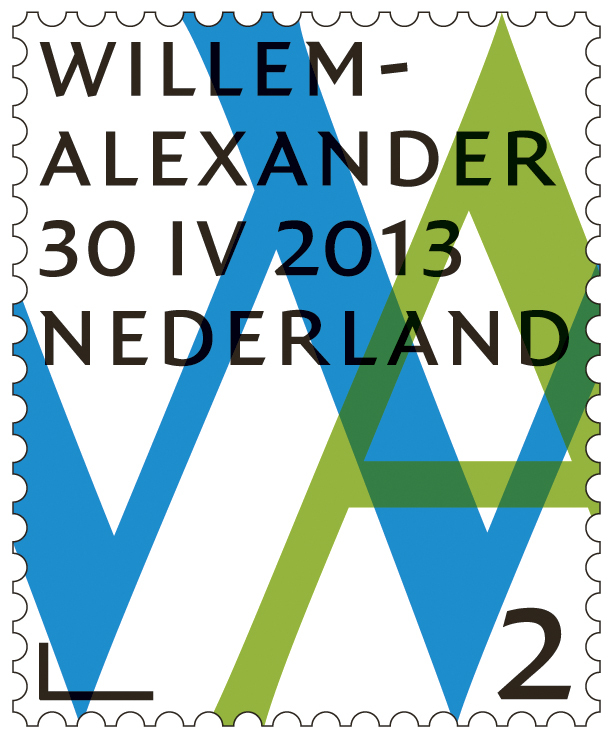 Inauguration stamps for Willem-Alexander, King of the Netherlands 1