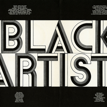 <cite>Black Artists</cite> exhibition poster