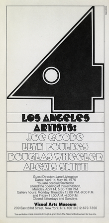 <cite>Four Los Angeles Artists</cite> exhibition poster