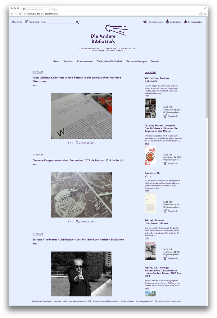 Die Andere Bibliothek website 2