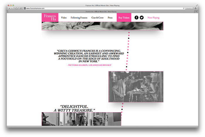 Frances Ha poster and website 2