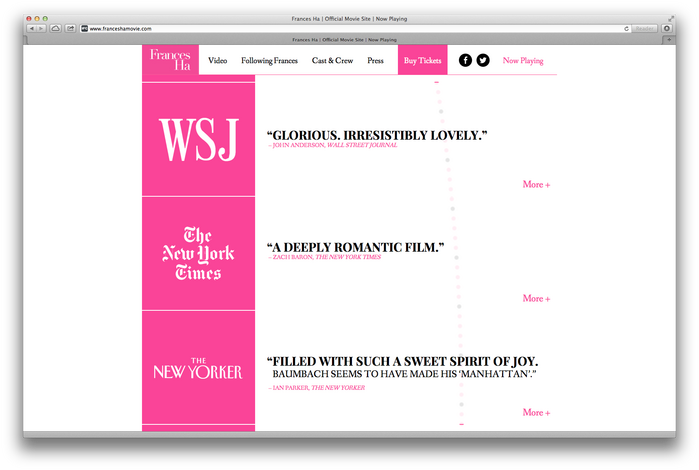 Frances Ha poster and website 5