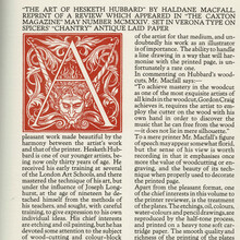 Broadsheet advert for <cite>The Art of Hesketh Hubbard</cite> by Haldane Macfall